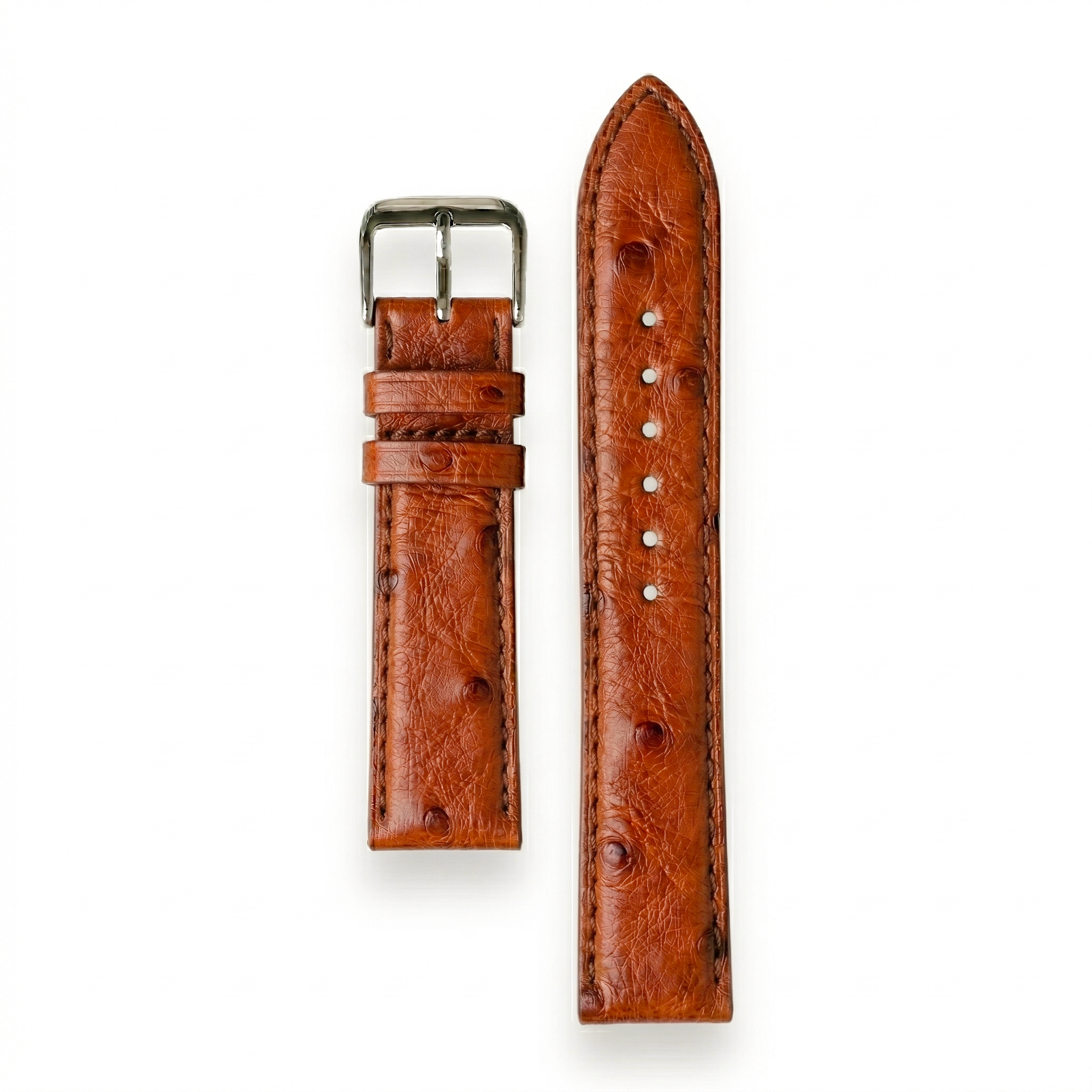 Bracelet de Montre Autruche Camel