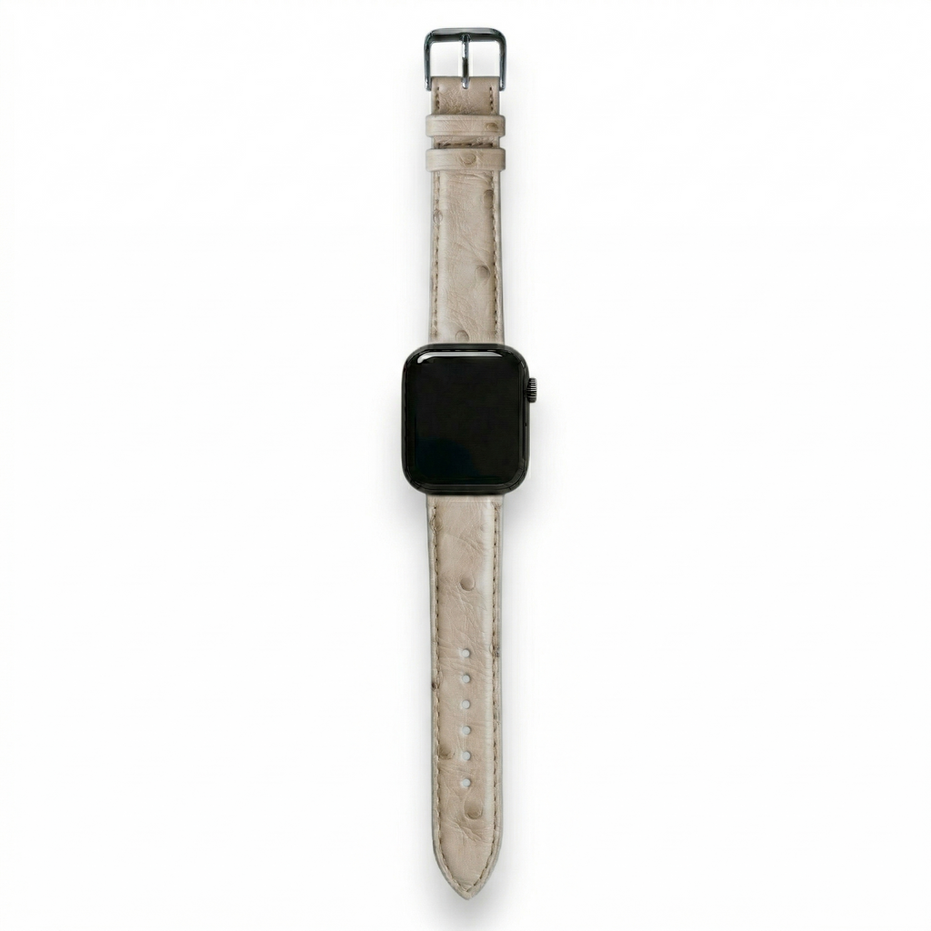 Bracelet de Montre Autruche Crème