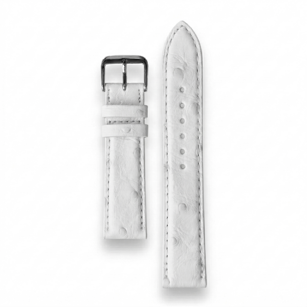Bracelet de Montre Autruche Blanc