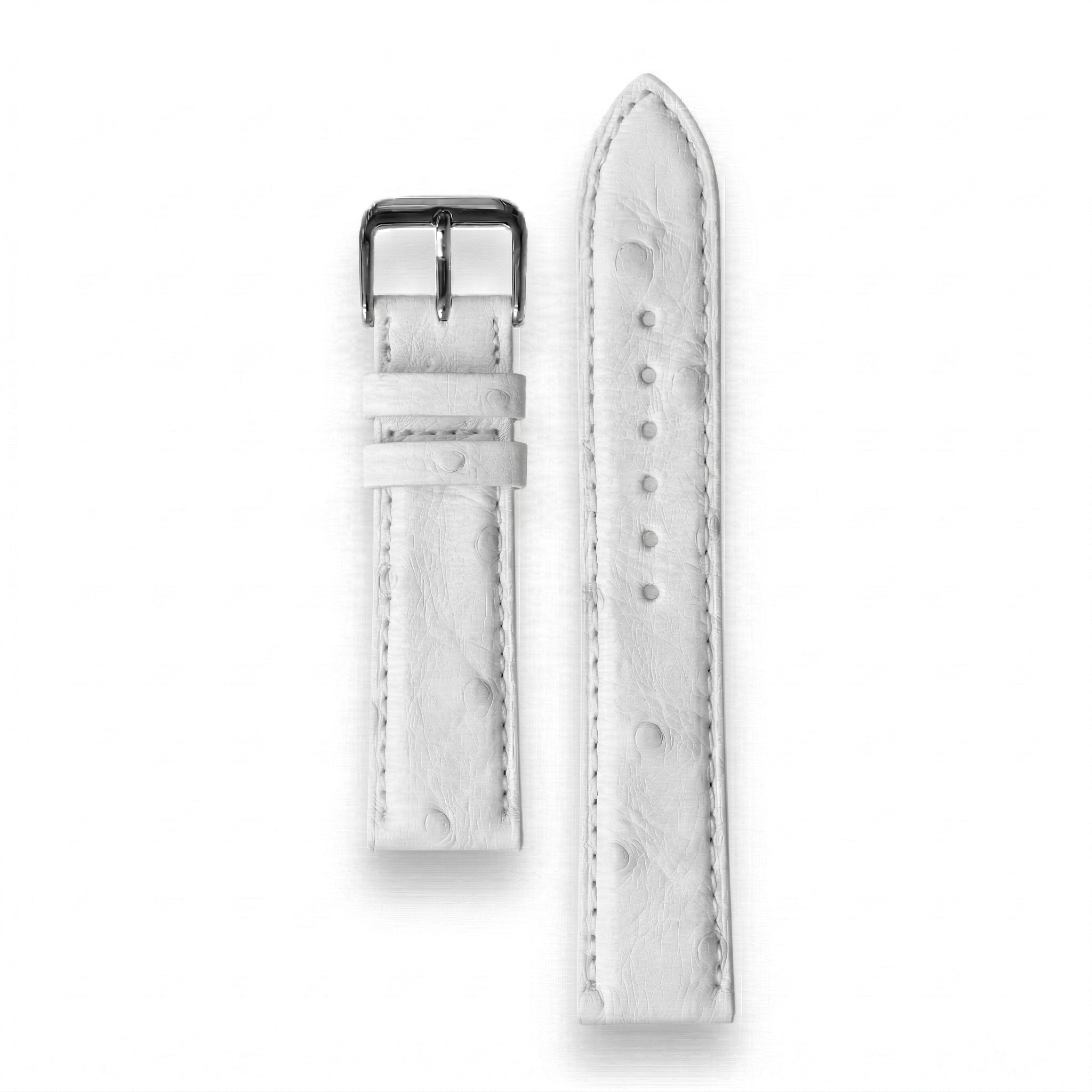 Bracelet de Montre Autruche Blanc