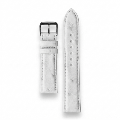 Bracelet de Montre Autruche Blanc