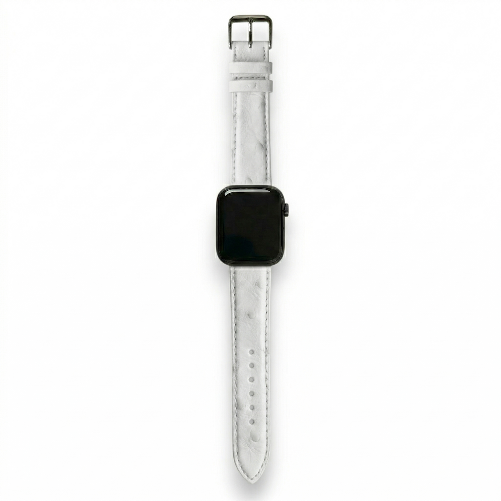 Bracelet de Montre Autruche Blanc