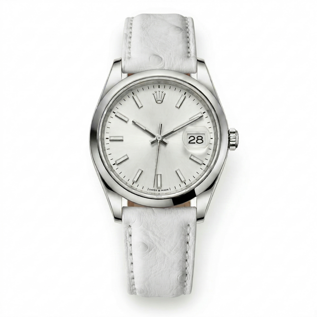 Bracelet de Montre Autruche Blanc