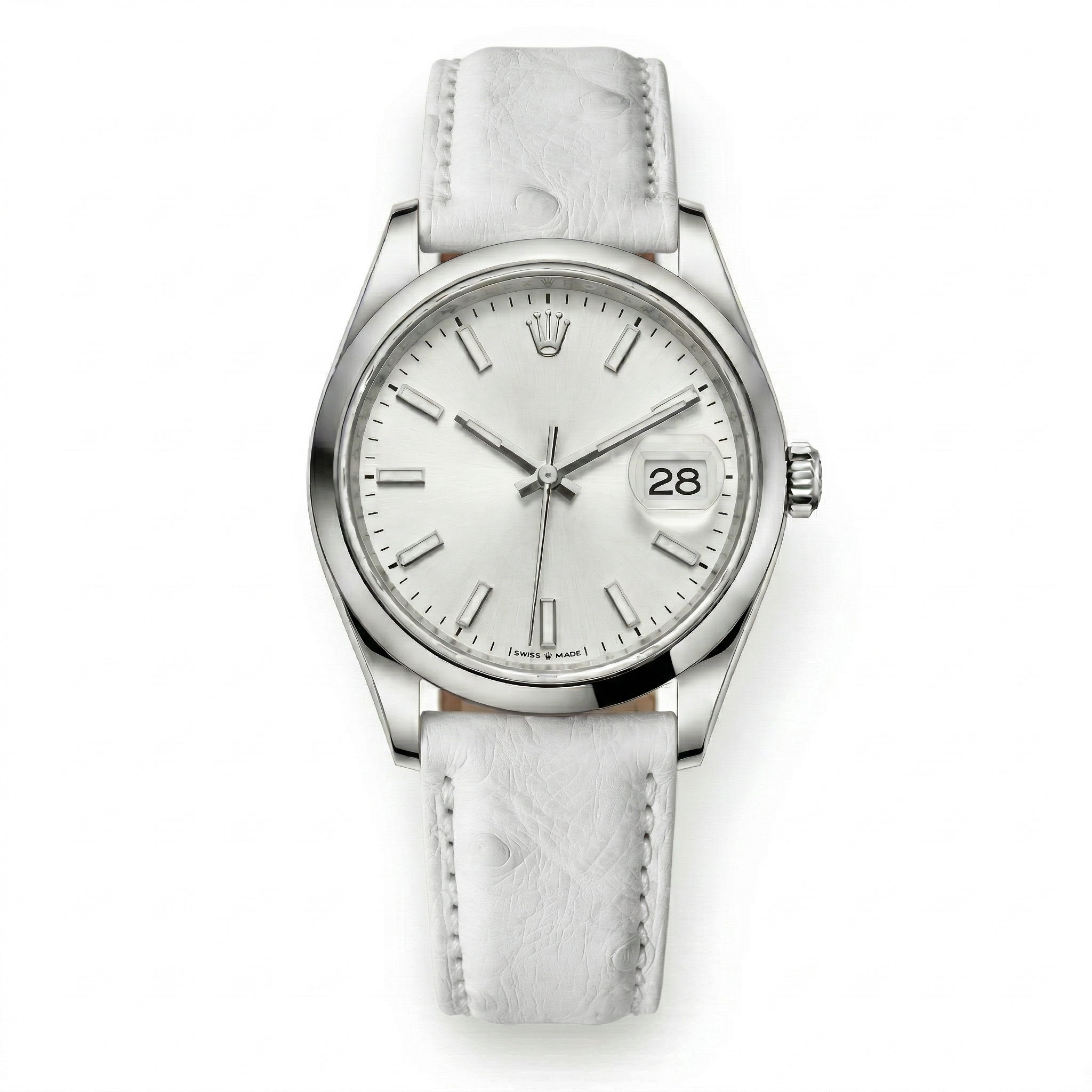 Bracelet de Montre Autruche Blanc