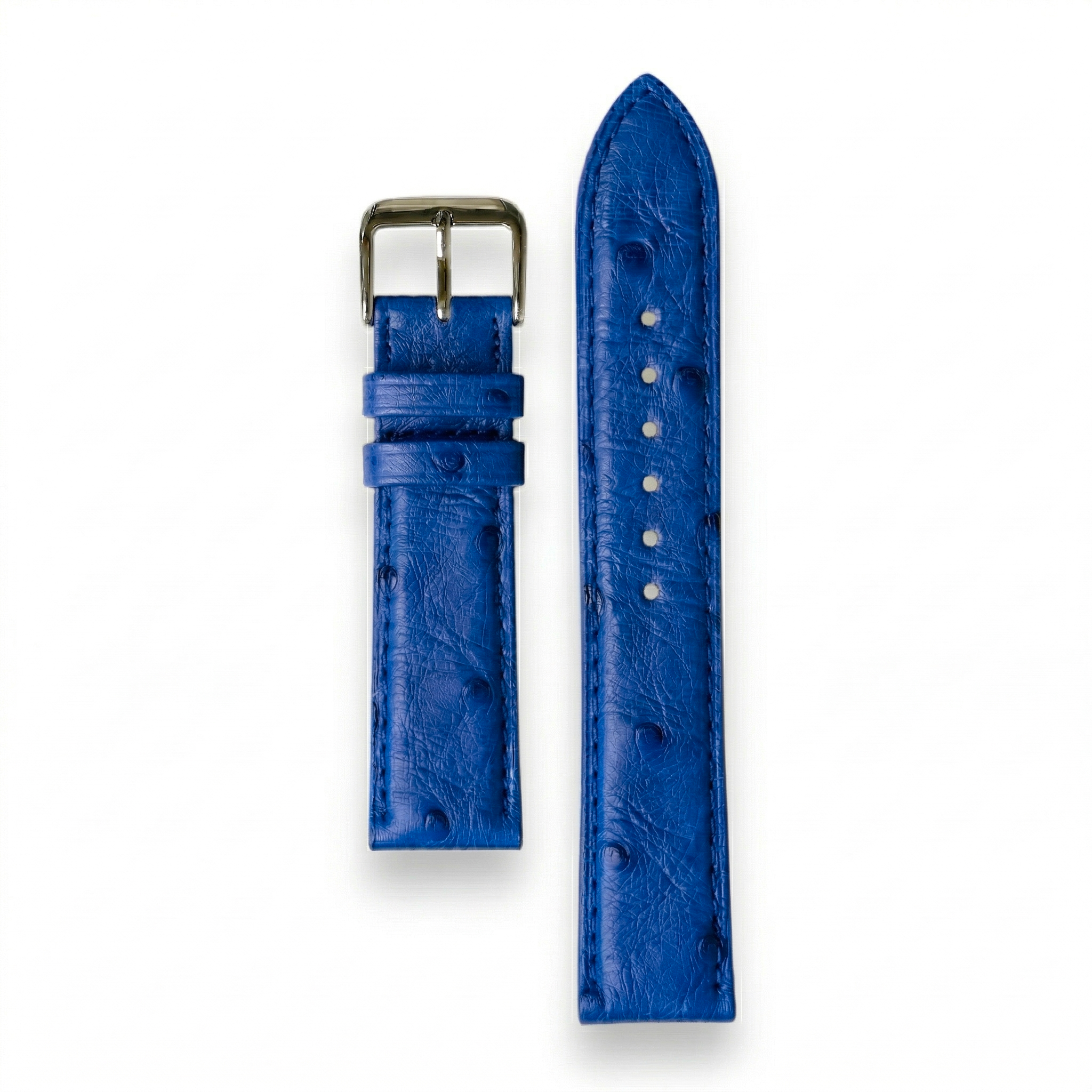 Bracelet de Montre Autruche Bleu Électrique