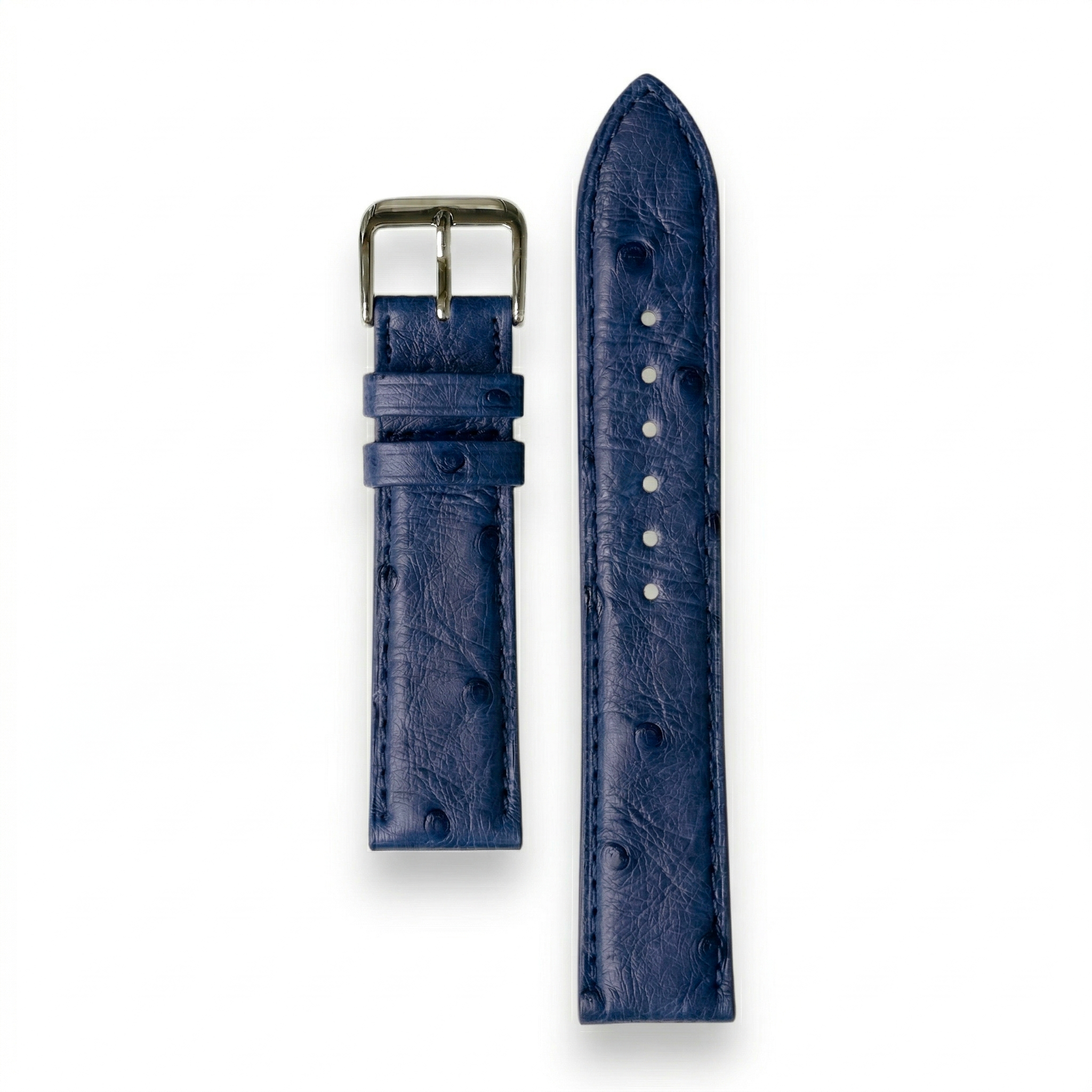 Bracelet de Montre Autruche Bleu Minuit