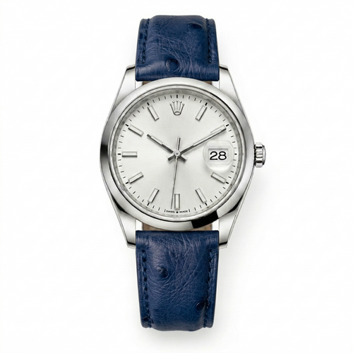 Bracelet de Montre Autruche Bleu Minuit