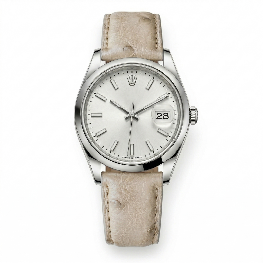 Bracelet de Montre Autruche Crème