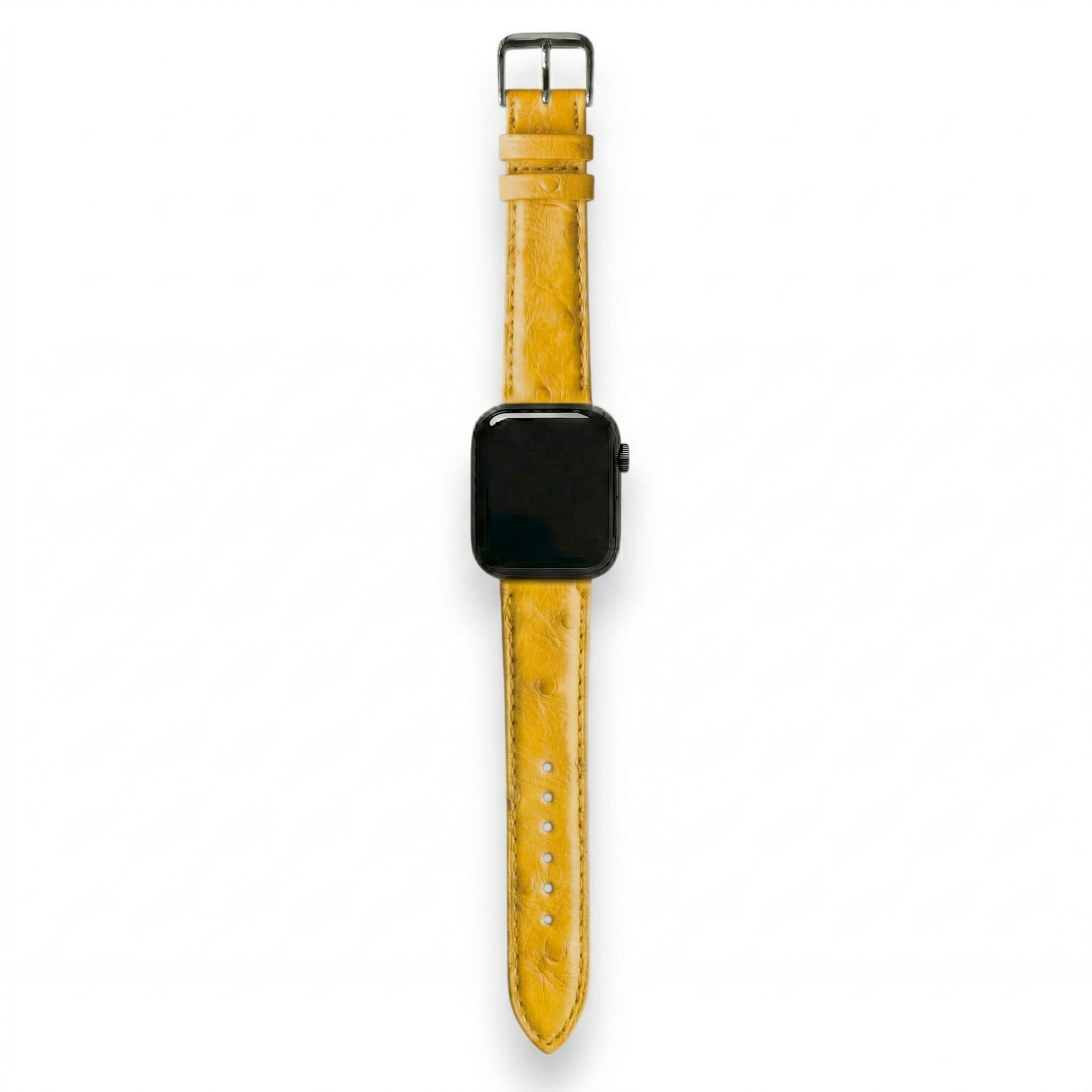 Bracelet de Montre Autruche Jaune