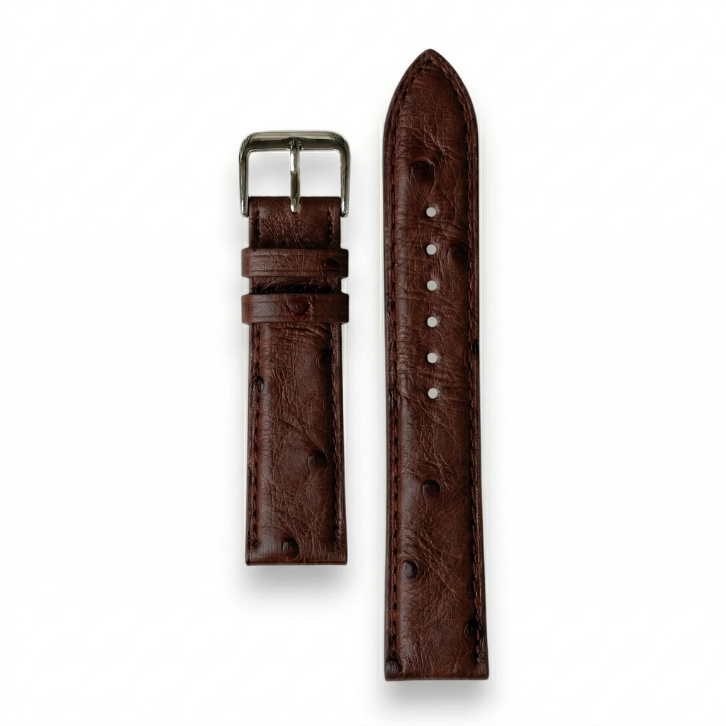Bracelet de Montre Autruche Marron Chocolat