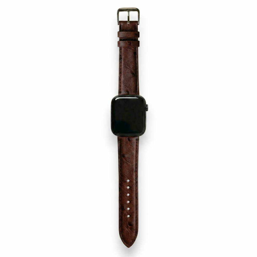 Bracelet de Montre Autruche Marron Chocolat