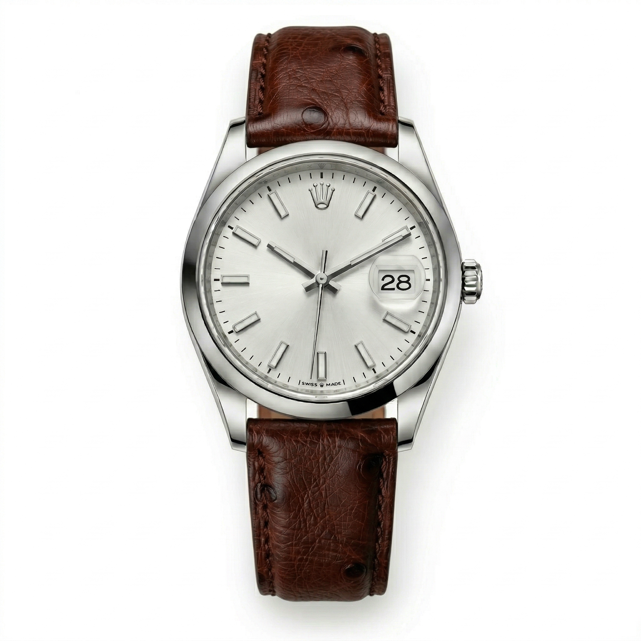 Bracelet de Montre Autruche Marron Chocolat