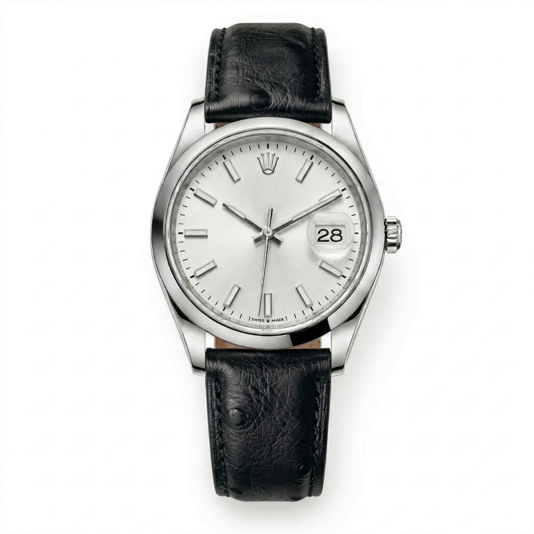 Bracelet de Montre Autruche Noir Intense