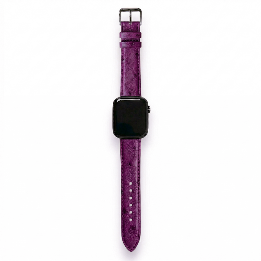 Bracelet de Montre Autruche Violet