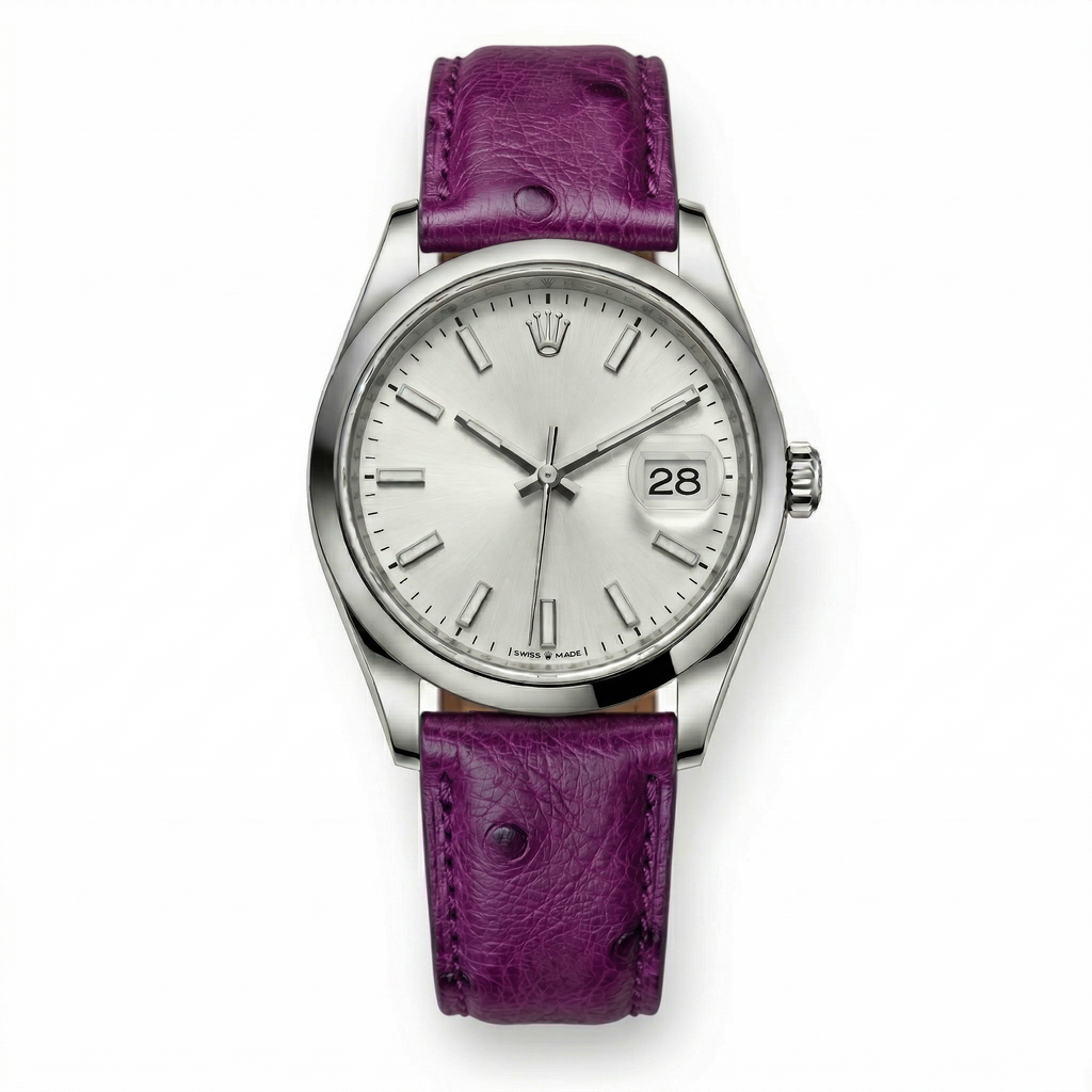 Bracelet de Montre Autruche Violet