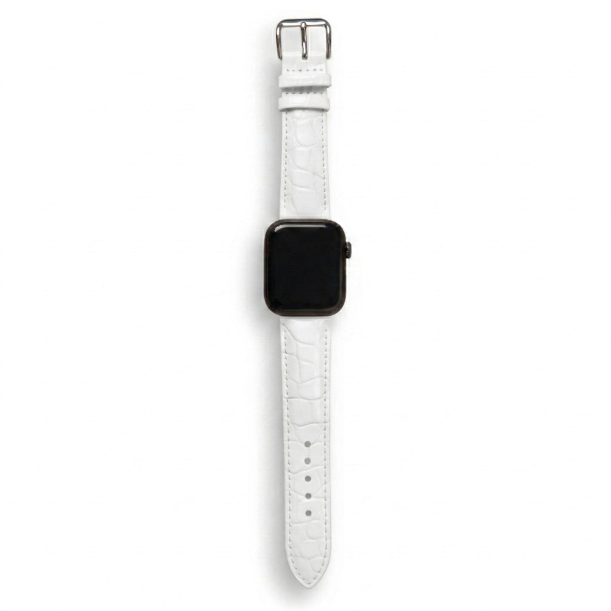 Bracelet de Montre Alligator Sauvage Blanc