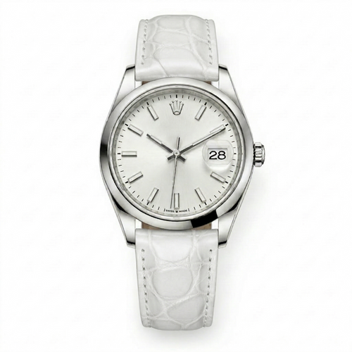 Bracelet de Montre Alligator Sauvage Blanc