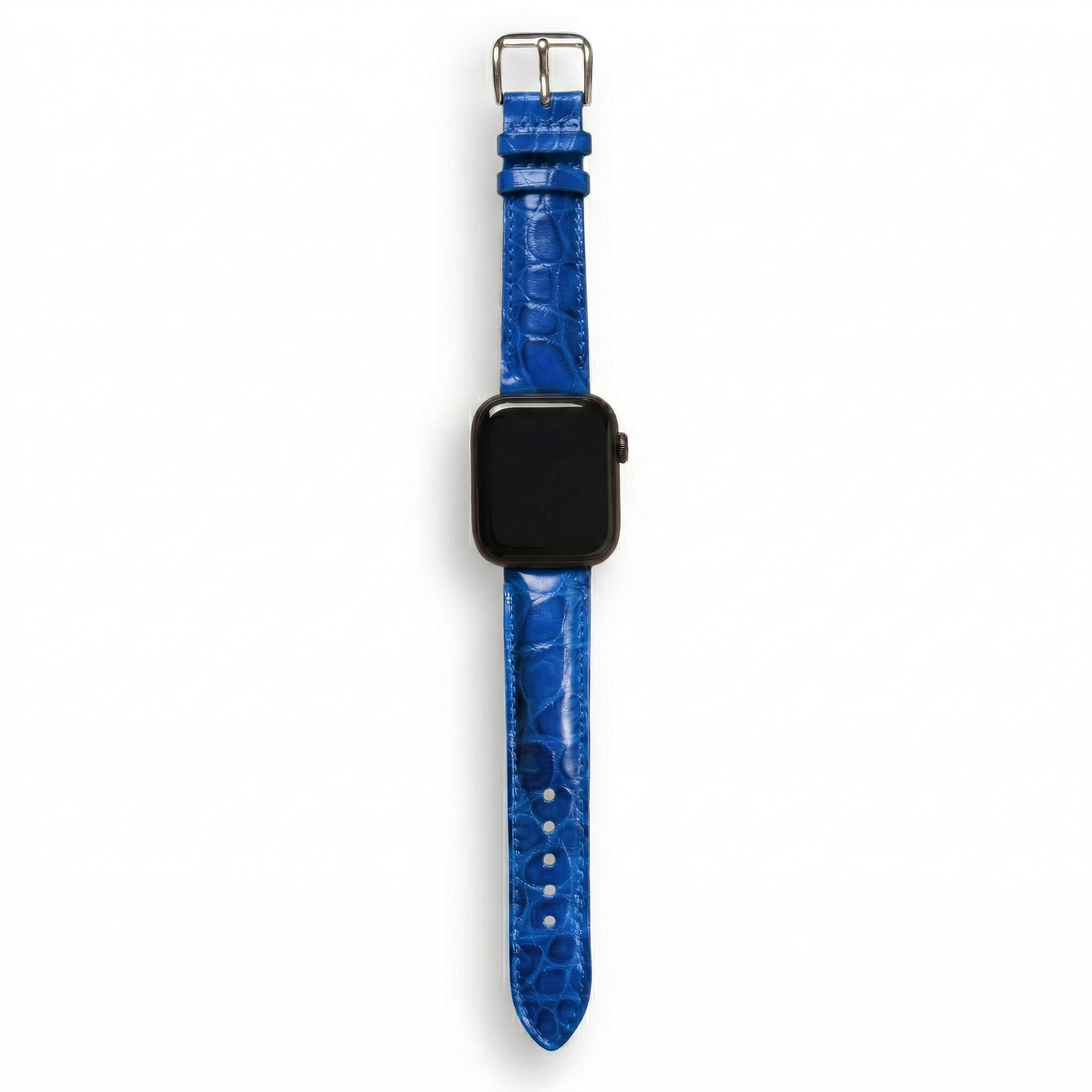 Bracelet de Montre Alligator Sauvage Bleu Électrique