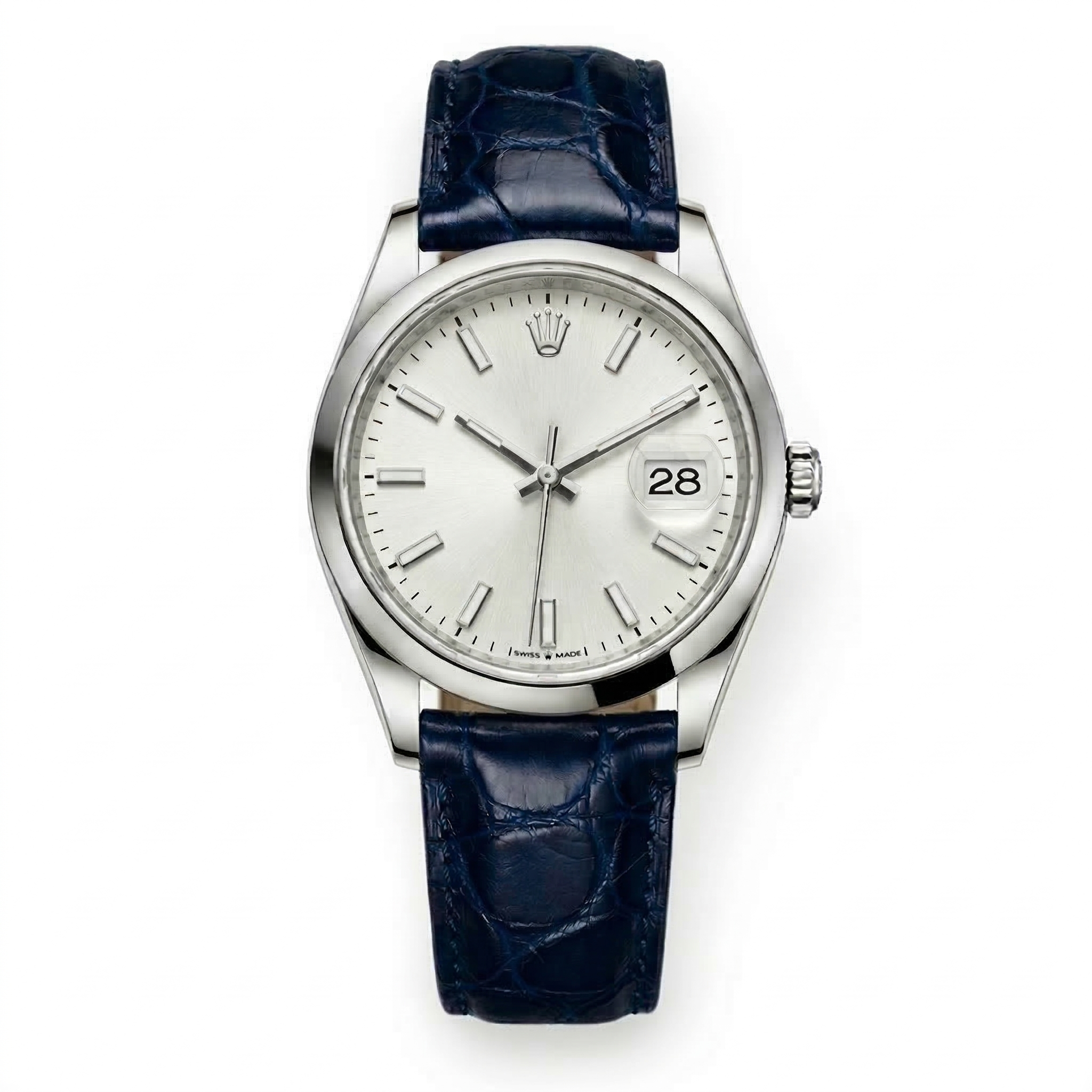Bracelet de Montre Alligator Sauvage Bleu Minuit
