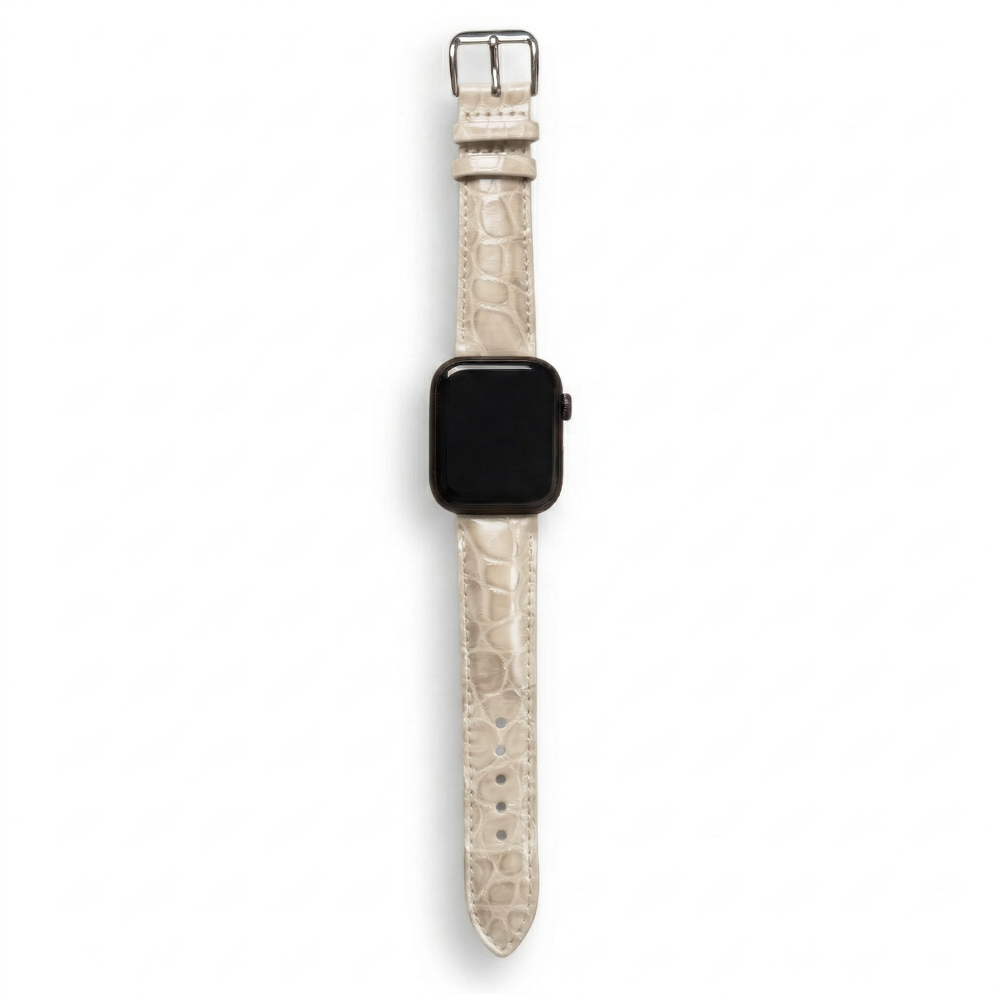 Bracelet de Montre Alligator Sauvage Crème