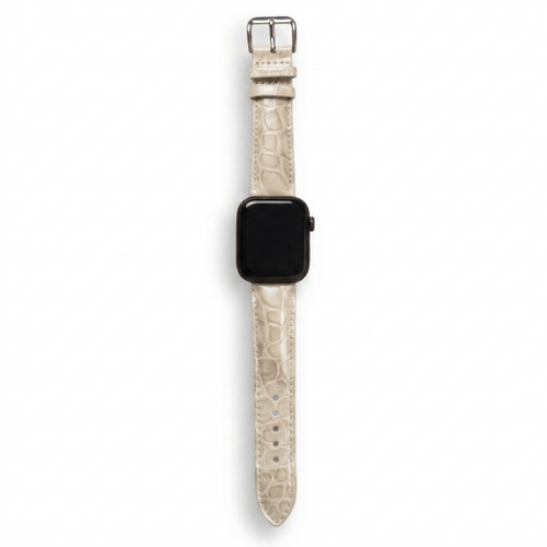 Bracelet de Montre Alligator Sauvage Crème