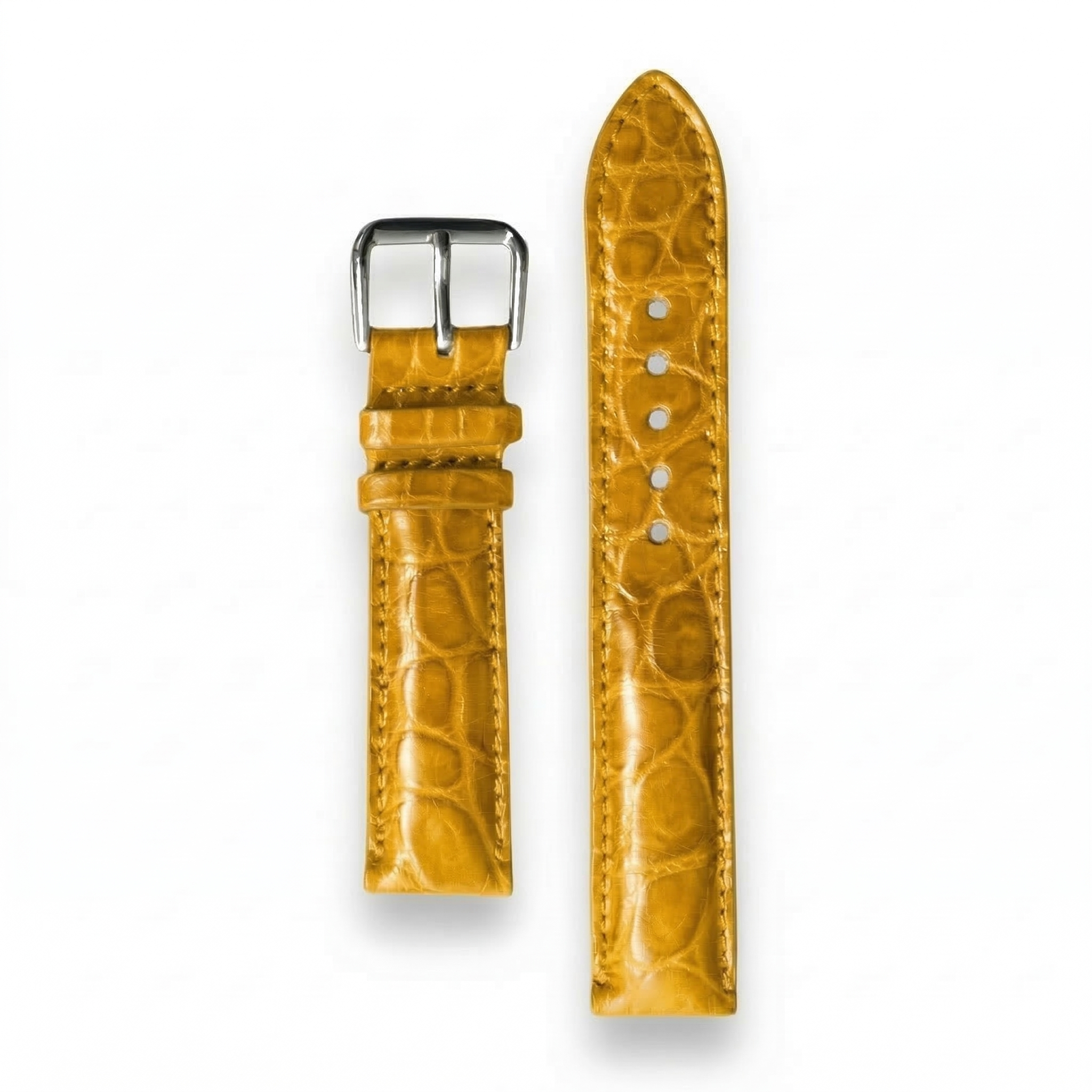 Bracelet de Montre Alligator Sauvage Jaune