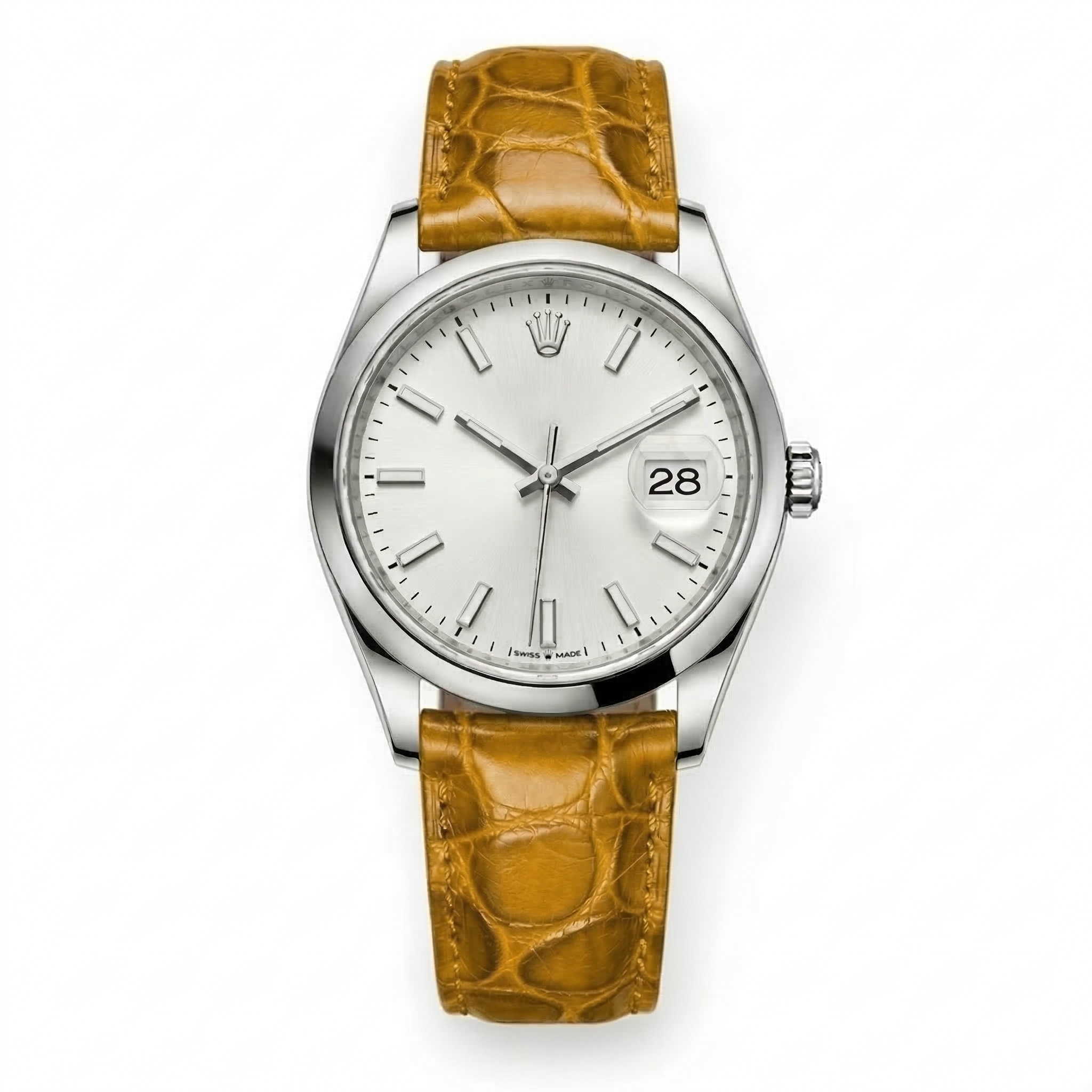Bracelet de Montre Alligator Sauvage Jaune
