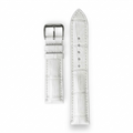 Bracelet de Montre Alligator Lisse Blanc