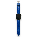 Bracelet de Montre Alligator Lisse Bleu Électrique