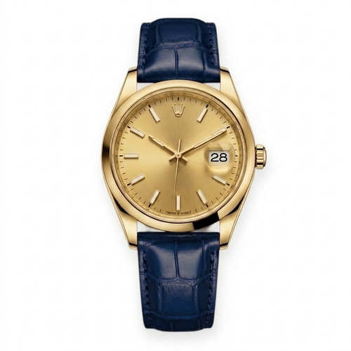 Bracelet de Montre Alligator Lisse Bleu Minuit