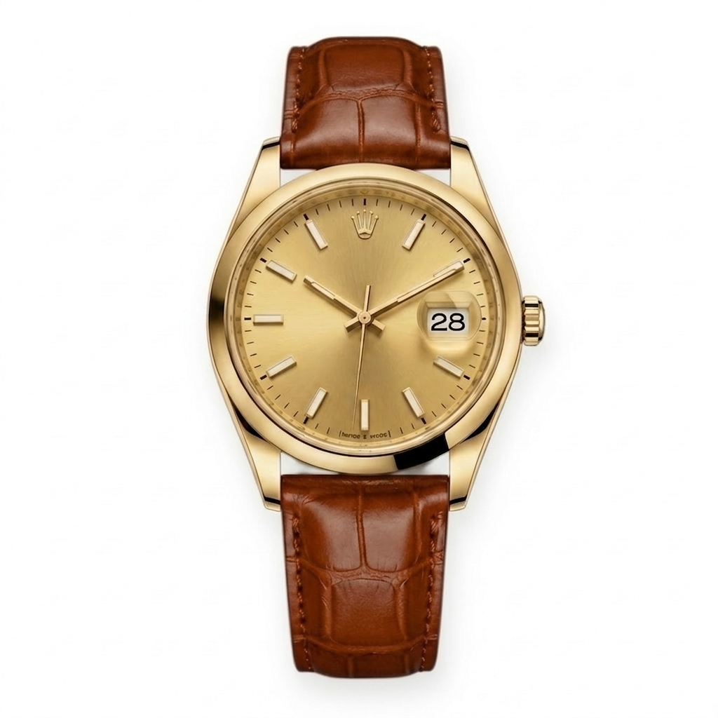 Bracelet de Montre Alligator Lisse Camel
