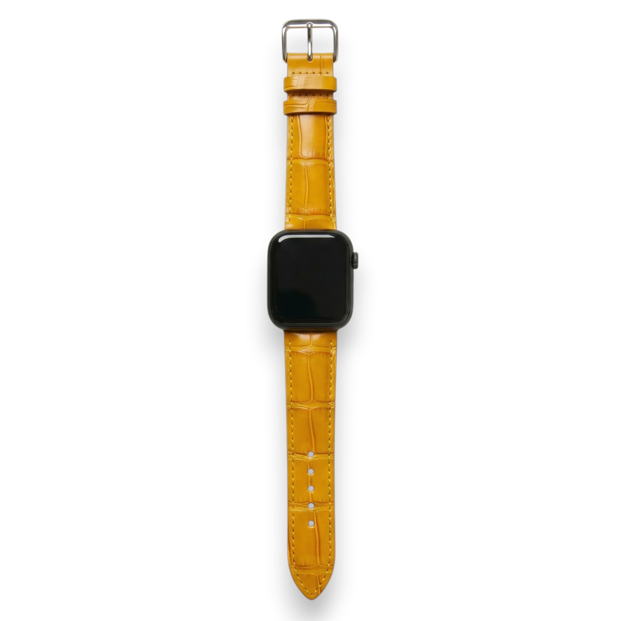 Bracelet de Montre Alligator Lisse Jaune