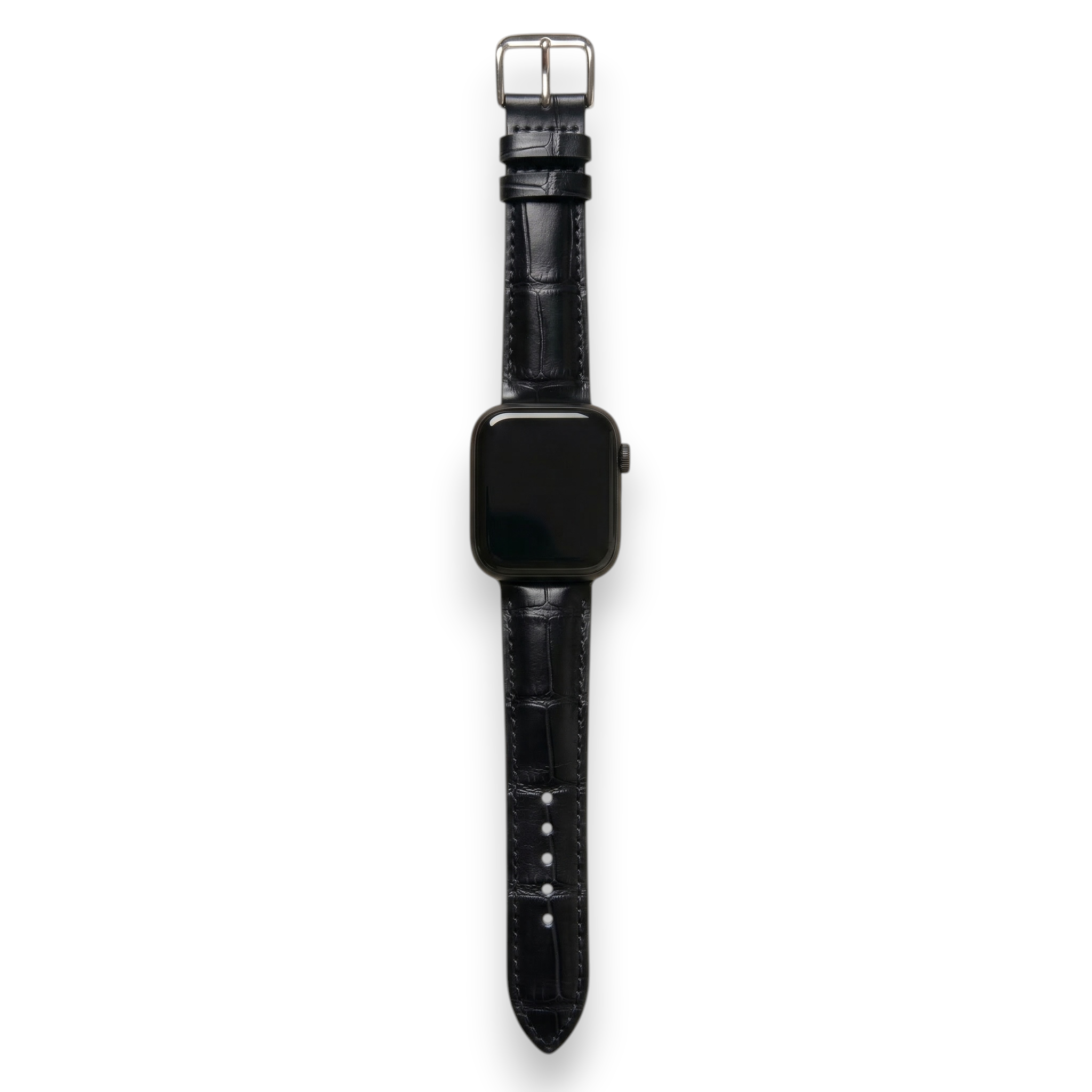 Bracelet de Montre Alligator Lisse Noir