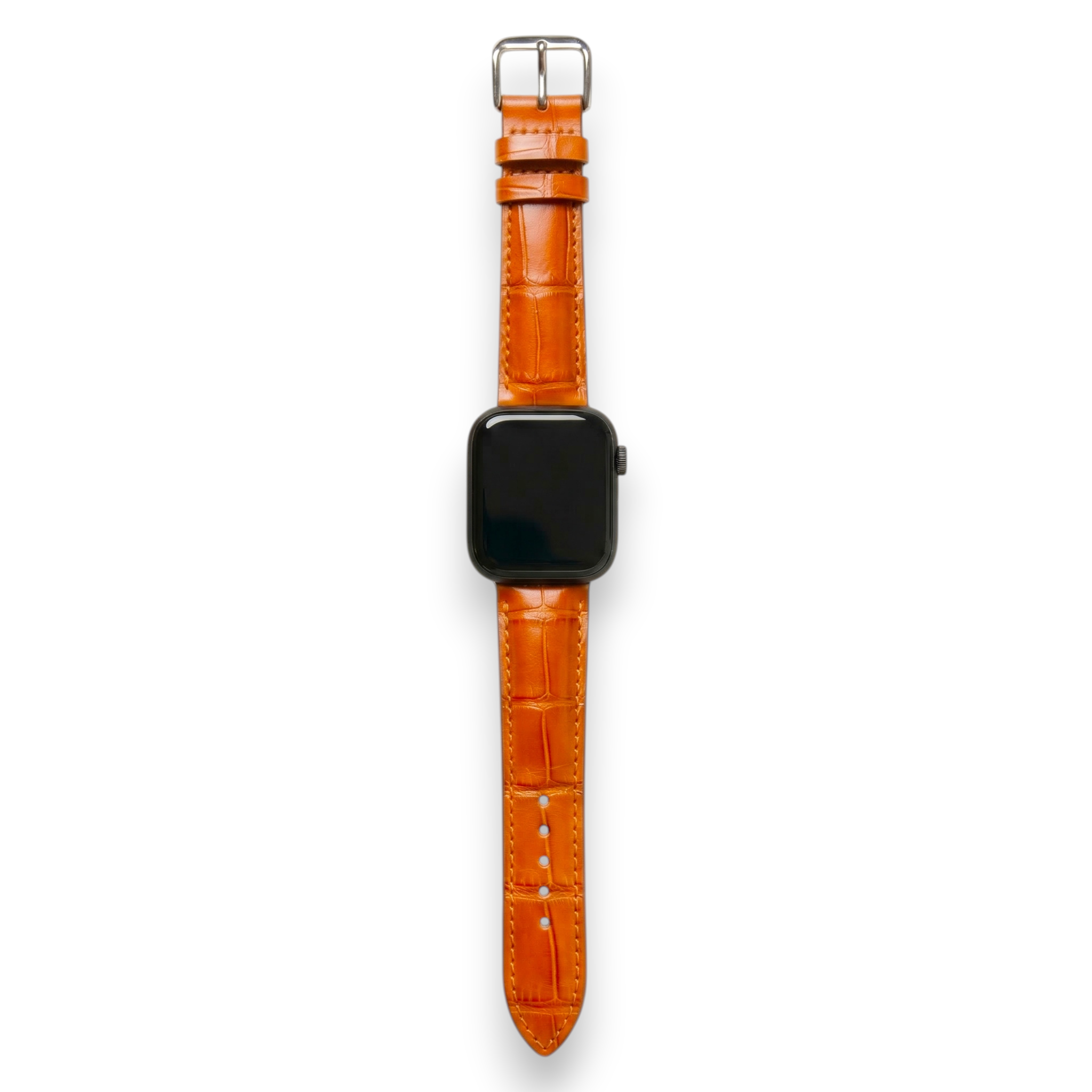 Bracelet de Montre Alligator Lisse Orange
