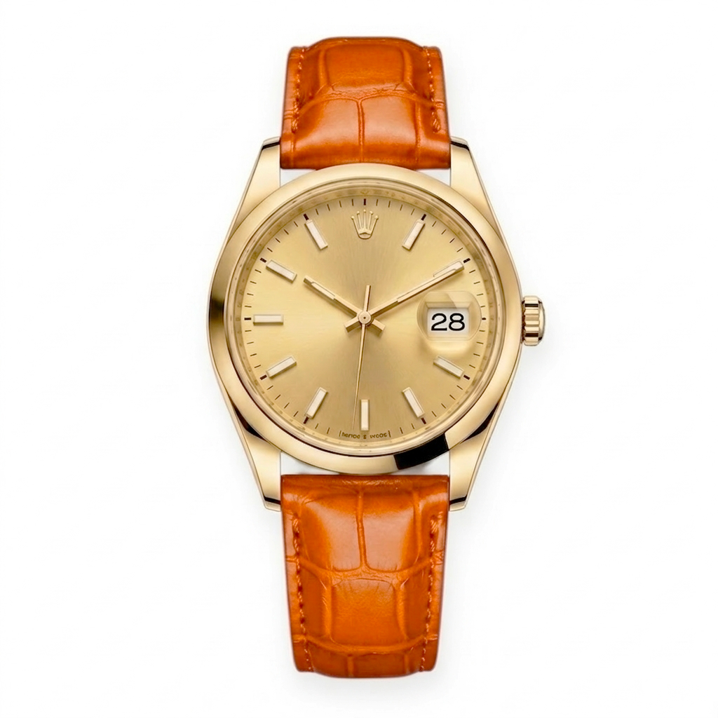 Bracelet de Montre Alligator Lisse Orange
