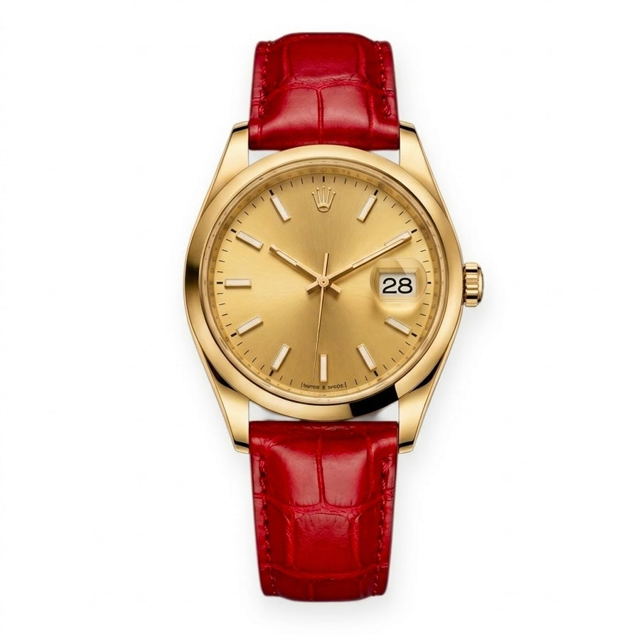 Bracelet de Montre Alligator Lisse Rouge