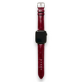 Bracelet de Montre Alligator Lisse Bordeaux