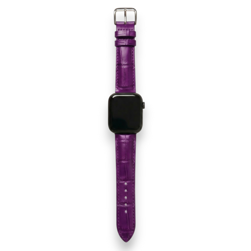 Bracelet de Montre Alligator Lisse Violet