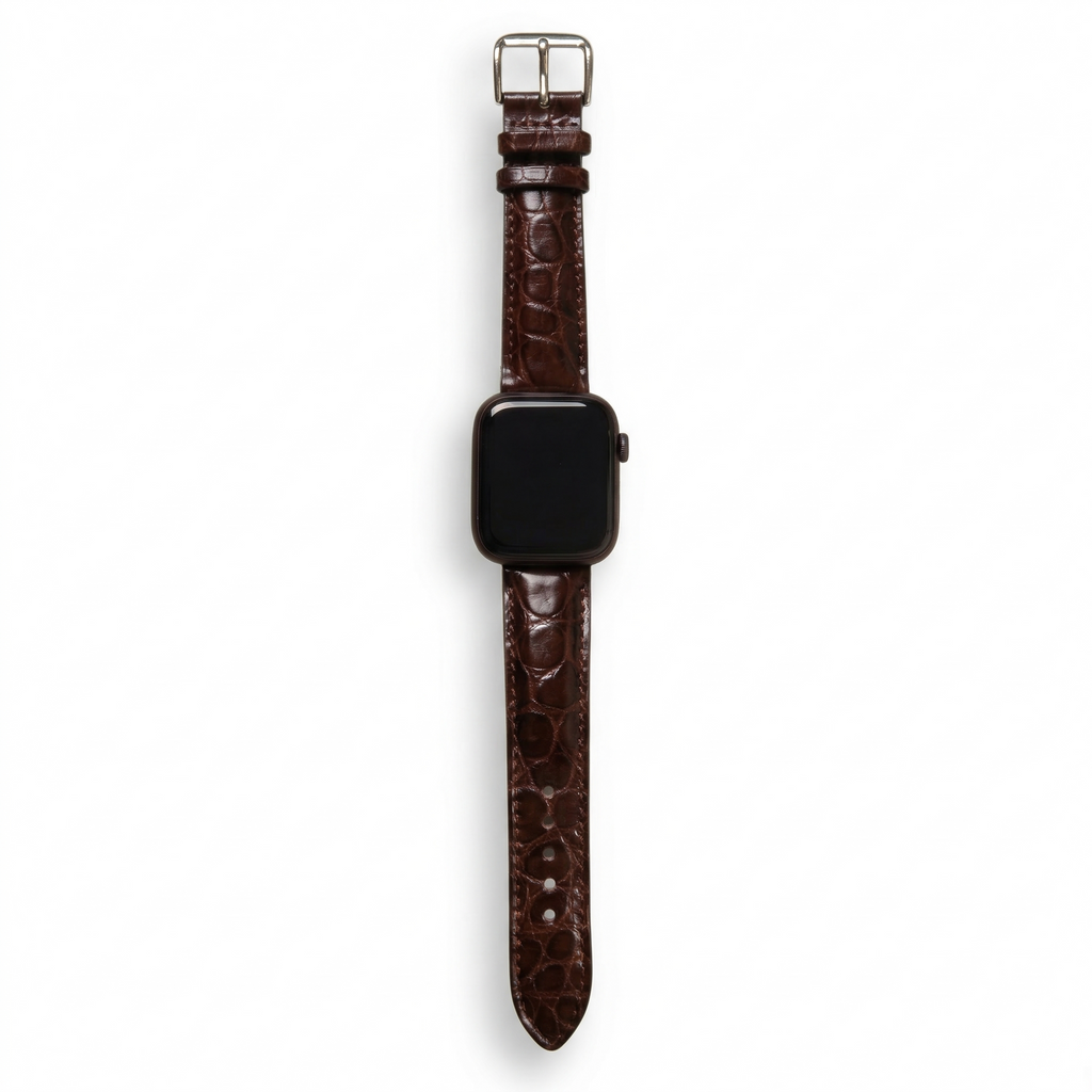 Bracelet de Montre Alligator Sauvage Marron Chocolat