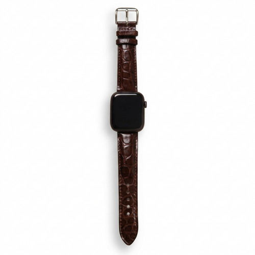 Bracelet de Montre Alligator Sauvage Marron Chocolat