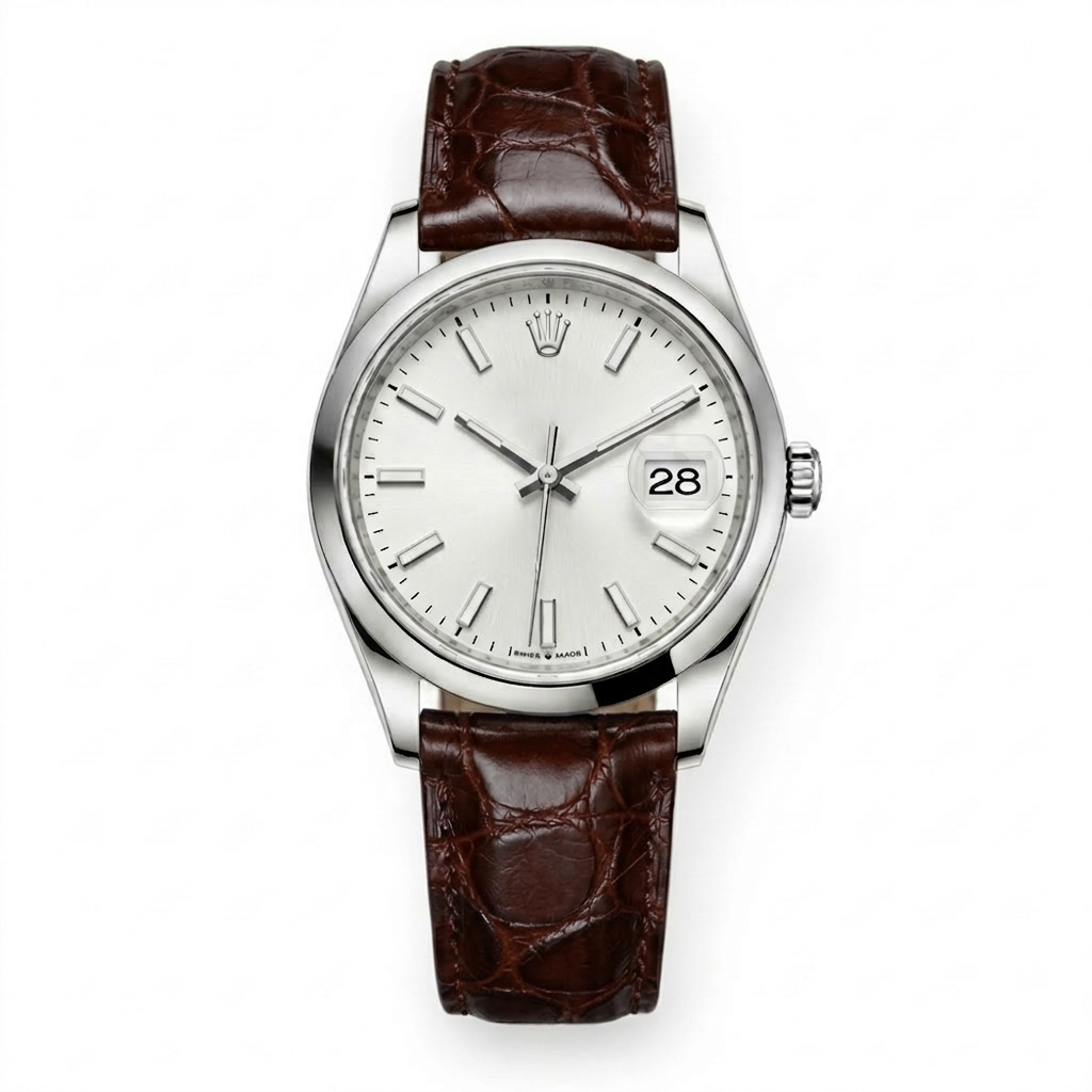 Bracelet de Montre Alligator Sauvage Marron Chocolat