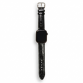Bracelet de Montre Alligator Sauvage Noir