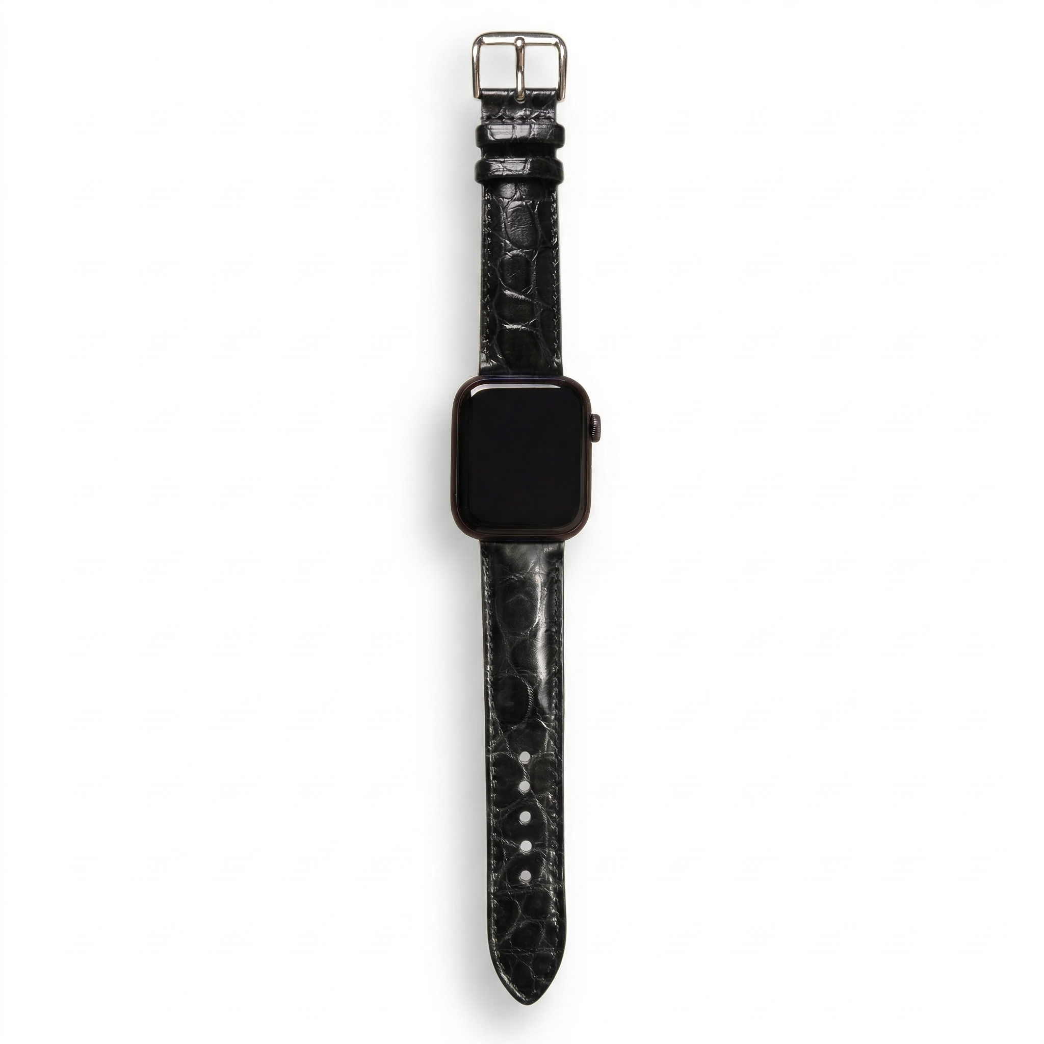 Bracelet de Montre Alligator Sauvage Noir