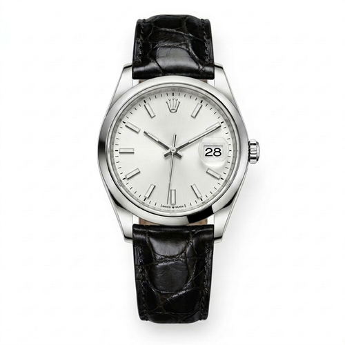 Bracelet de Montre Alligator Sauvage Noir