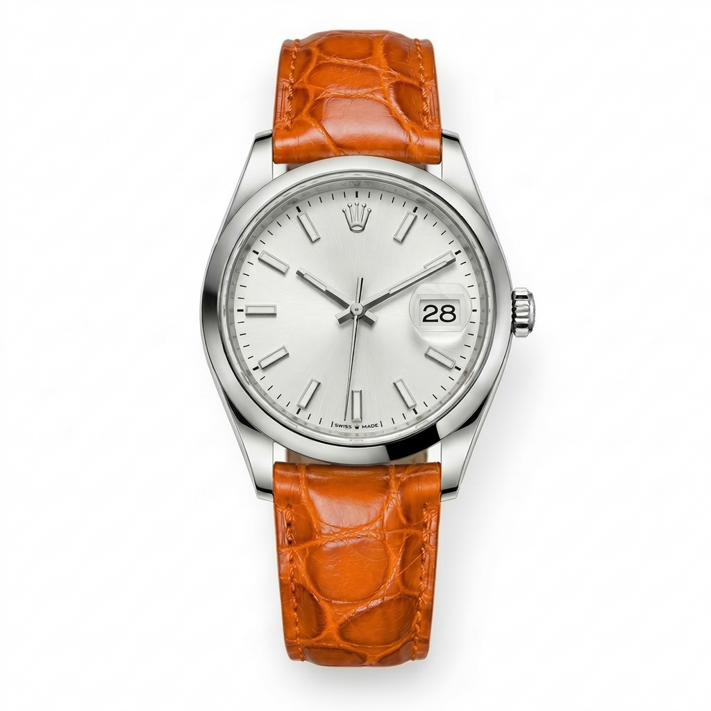 Bracelet de Montre Alligator Sauvage Orange