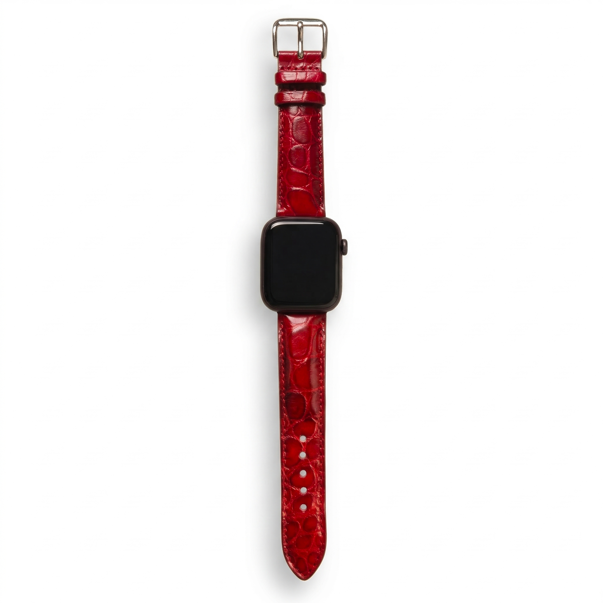 Bracelet de Montre Alligator Sauvage Rouge