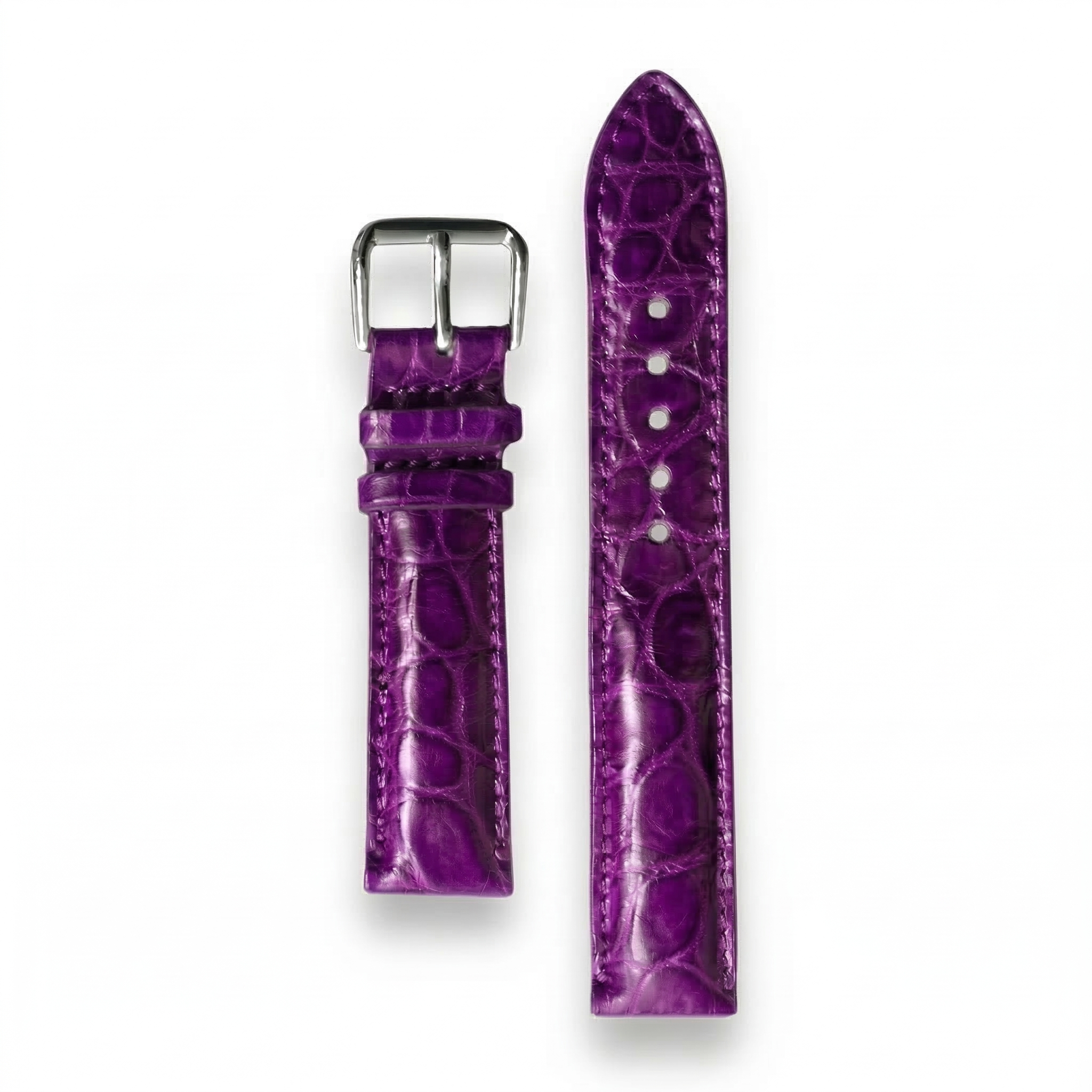 Bracelet de Montre Alligator Sauvage Violet