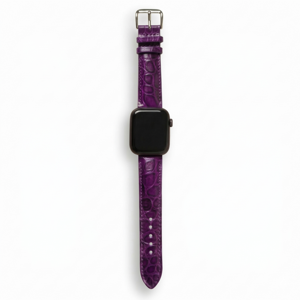 Bracelet de Montre Alligator Sauvage Violet