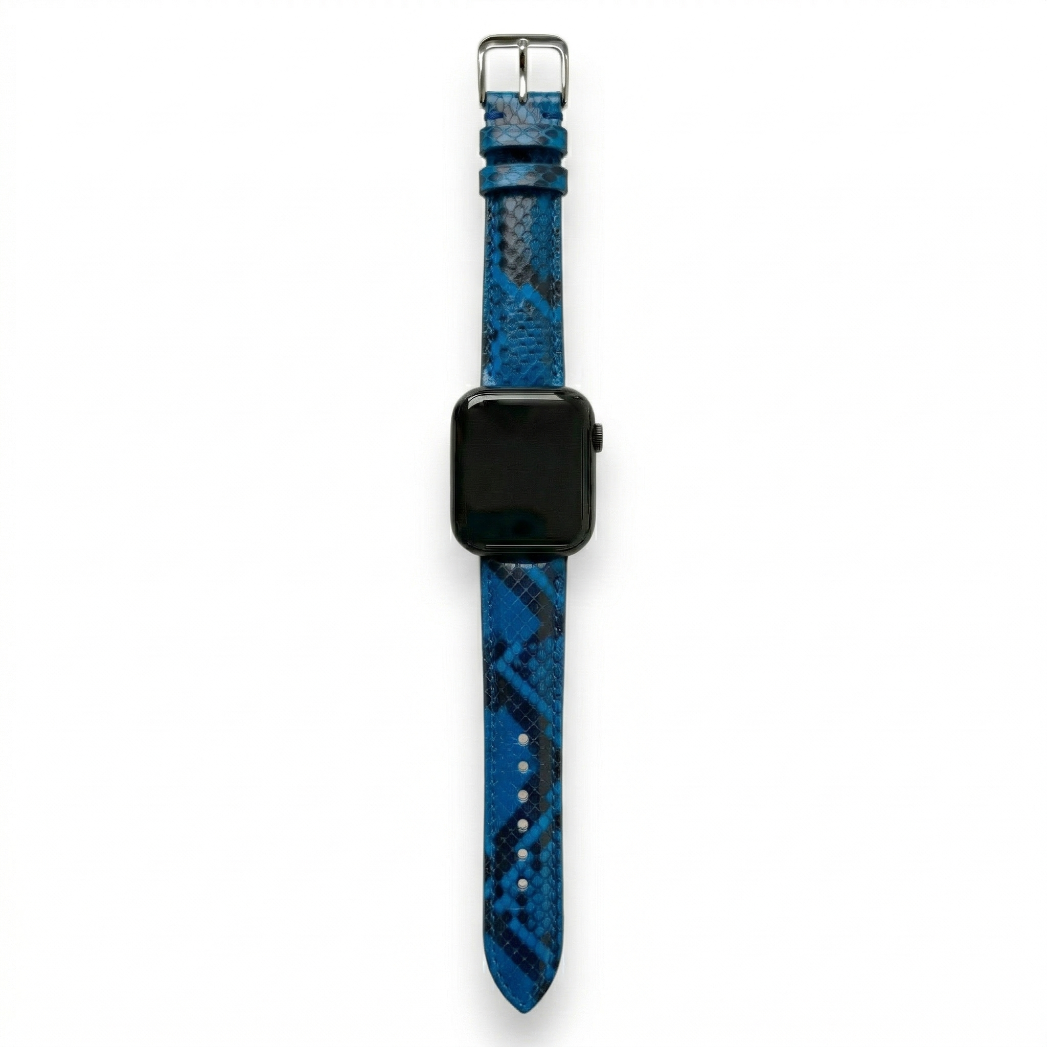 Bracelet de Montre Python Bleu Électrique