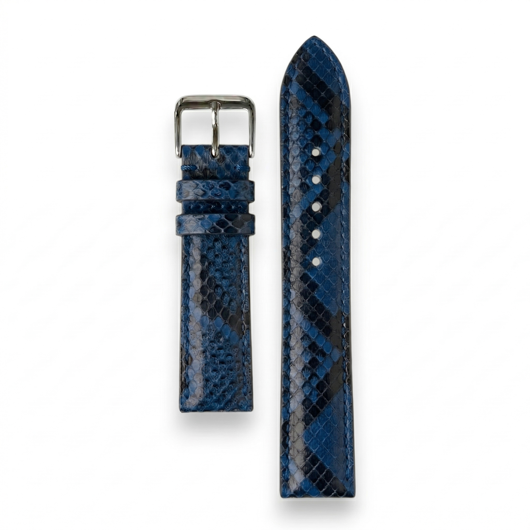 Bracelet de Montre Python Bleu Minuit